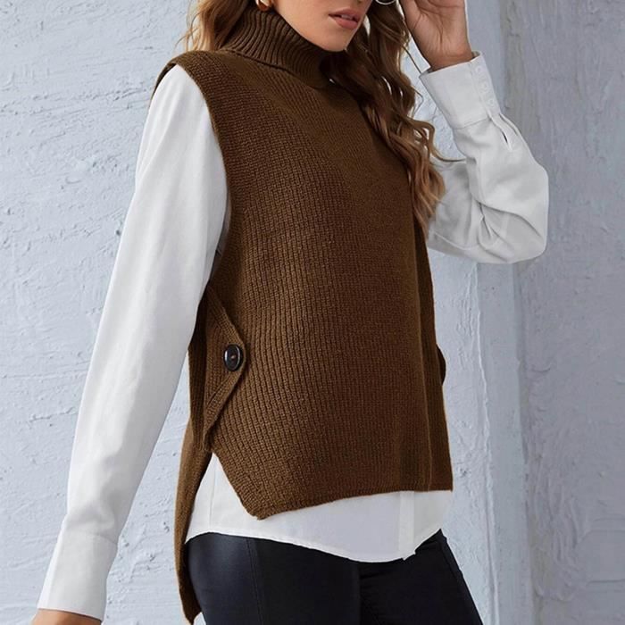 Pull sans new arrivals manche laine femme