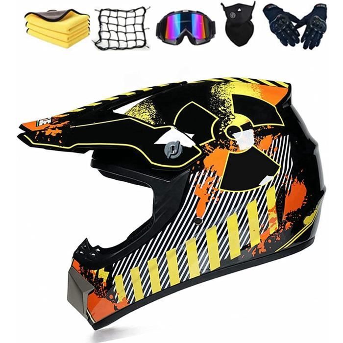 Casque Motocross HaTur Avec équipement Complet - DOT Approuvé Pour Jeunes Et Adultes