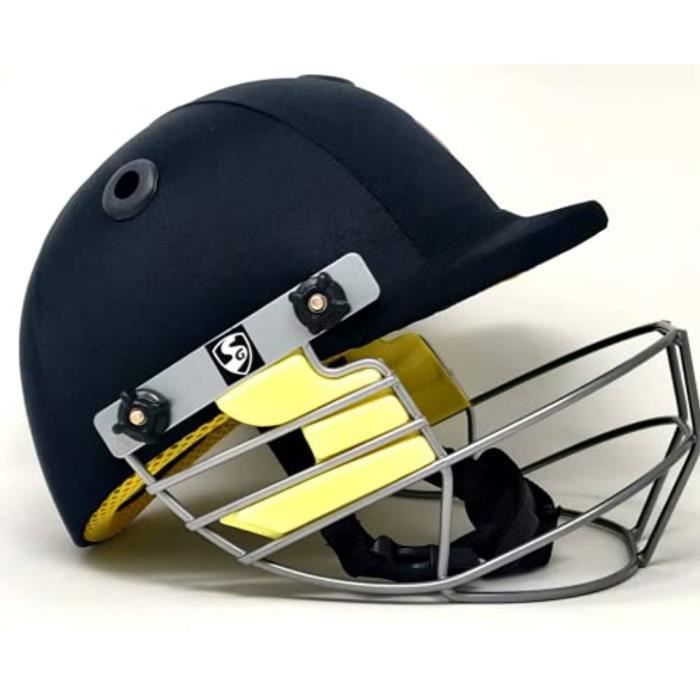 Casque Cricket Réglable – Taille Large – Homme/garçon – Acier Et Mousse – Neuf