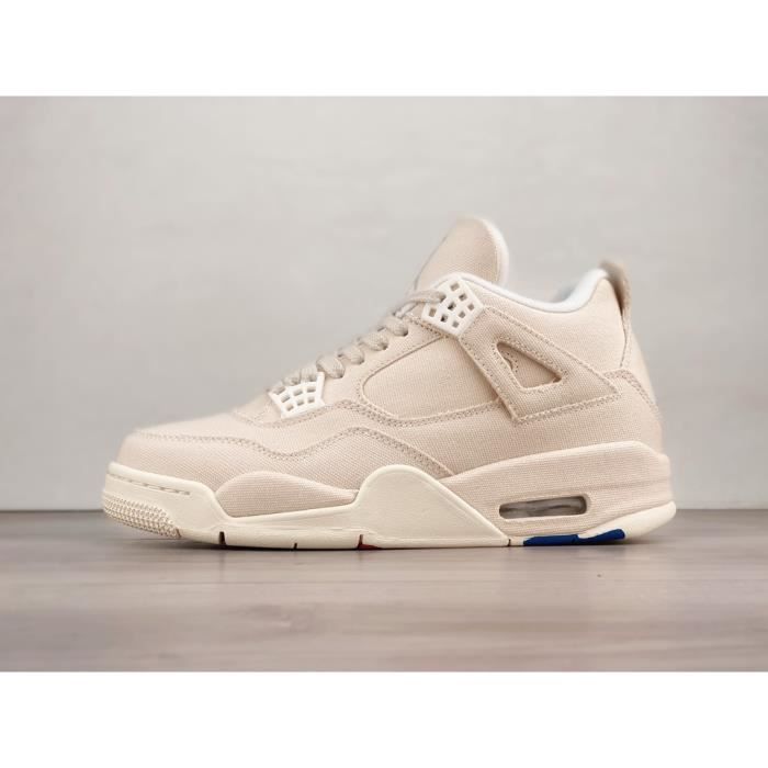 Air Jordan 4 Baskets en toile blanc casse DQ4909 100 Beige Cdiscount Chaussures
