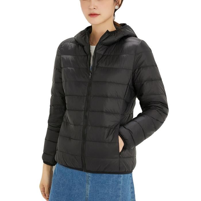 Doudoune noir matelassé femme best sale