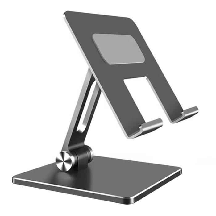 Support à tablette de bureau en alliage d'aluminium Support de bureau  Support Lazy pliant Ordinateur réglable pour Gris