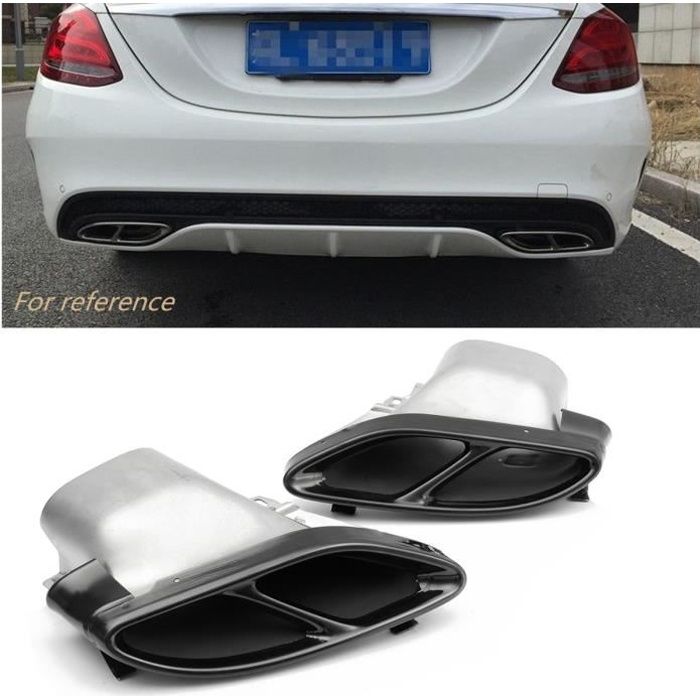 échappement 2 x échappement Couverture Pour MERCEDES A w176 en acier inoxydable transformation