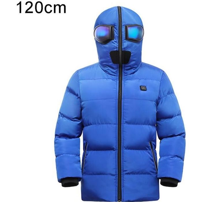 Veste chauffante pour enfants,Veste d'hiver en coton pour garçon Veste en  coton pour enfants à chauffage intelligent-Bleu -120cm - Cdiscount