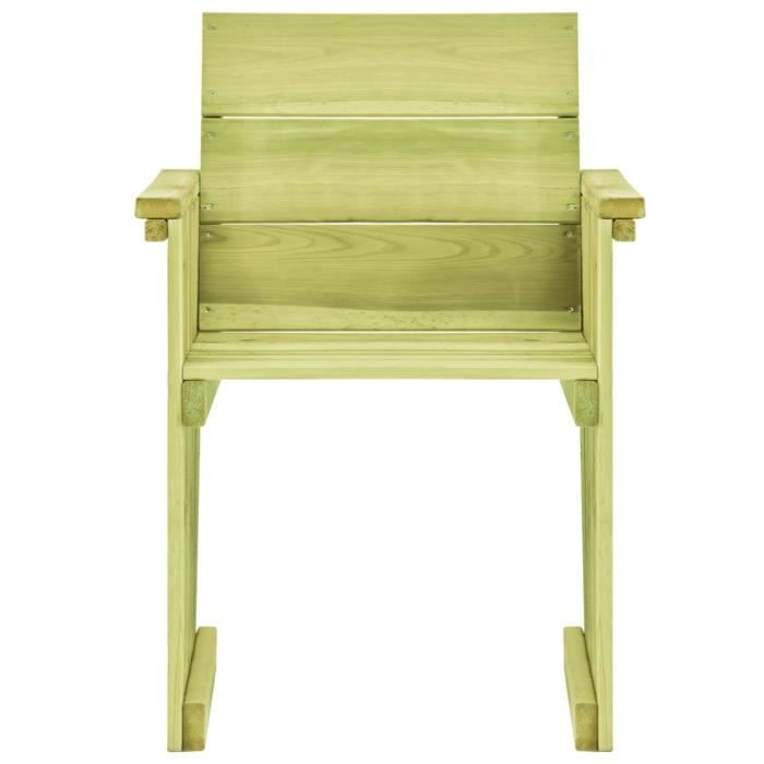 fauteuil de jardin en bois de pin imprégné - ovonni - brun - design élégant et intemporel