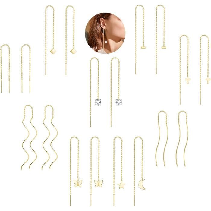Parure De Cheveux Sahara Pour Boucles D'oreilles - Chaîne Perles, Dorée, Mariage/fête