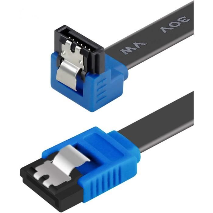 Câble SATA Avec Connecteurs Droits - Longueur 90 Cm - Neuf (Sans Marque)