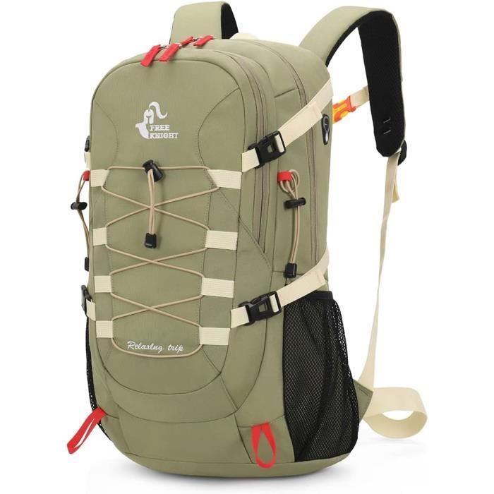 Sac à Dos GES Multifonction 30 L Avec Housse De Pluie, Durable Pour L'école, Le Travail, Le Camping, Le Trekking, Le Cyclisme Et Les Sports De Plein Air