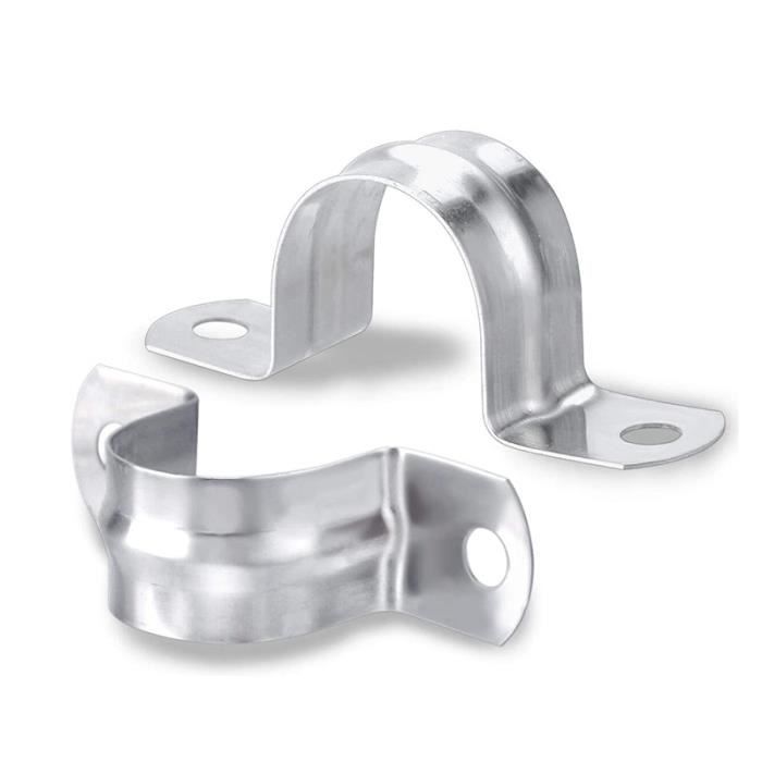 Lot De 25 Attaches Pour Tuyau Rigide Uxcell - 2 Trous, 10mm (2/5") - Pour Conduit, Tube, Câble - Neuf