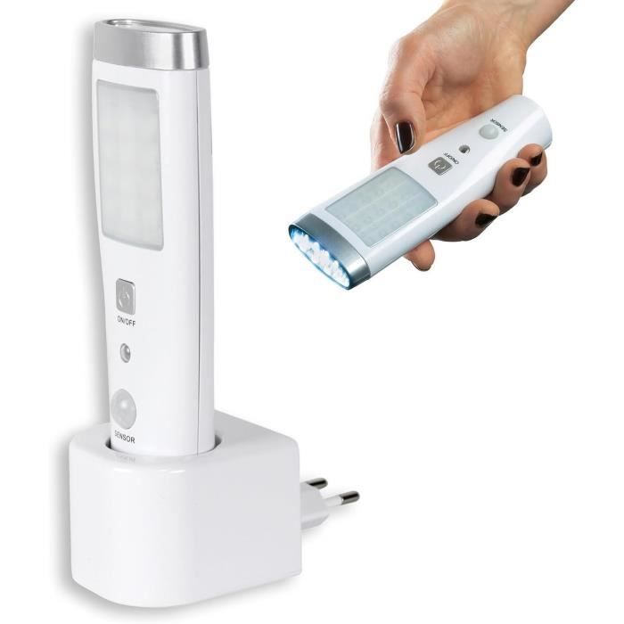 Detecting Torch Lampe Torche Γ DΓ©tecteur de PrΓ©sence - Angle DΓ©tection 60Β° - 15 LED ...