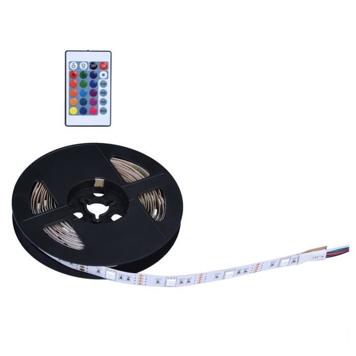 Bande LED RGB 5050 USB 1 à 5 Mètres - 30 LEDs/m, Télécommande, étanche IP65, Pour Rétroéclairage TV Et Déco
