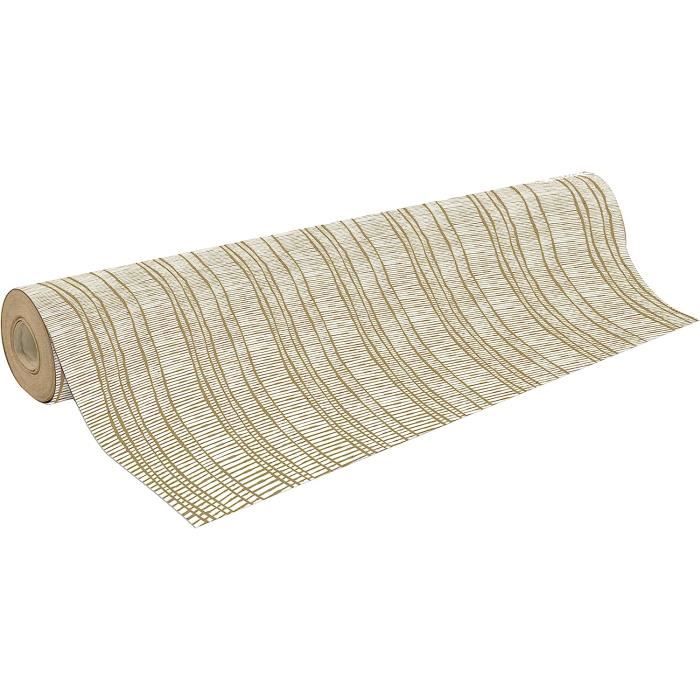 Clairefontaine Papier Kraft Recyclé 50m X 70cm - Motif Flocons Verts/Rouges - 70g/m² - Emballage Cadeau