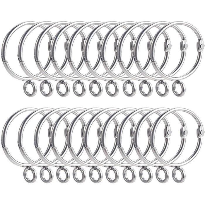 Lot De 48 Anneaux (Crochets) Pour Rideau De Douche - Plastique Blanc Antirouille - 4 Packs