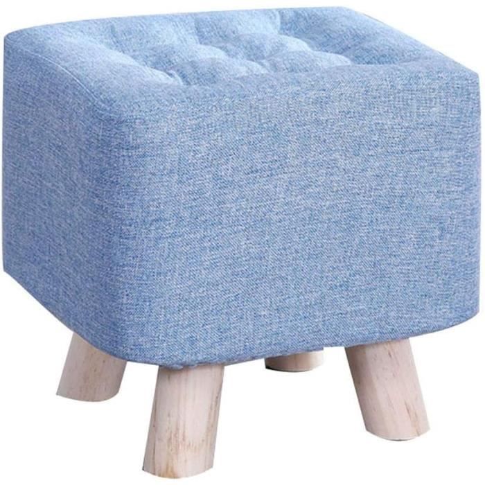 Pouf repose pied carré cuir noir STAN: Luxueuse en Cuir Noir
