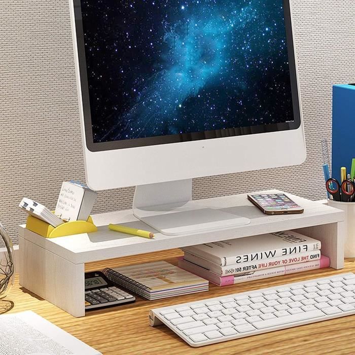 NNTech Support Ordinateur Portable Bois Lap-WoodyStand Beige Chêne - Rehausseur Ergonomique MacBook Pro Et PC