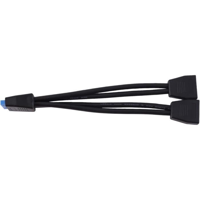 Câble Adaptateur USB 2.0 Vers USB 3.0 – Convertisseur Interne Pour Port Avant PC – 0,1 M