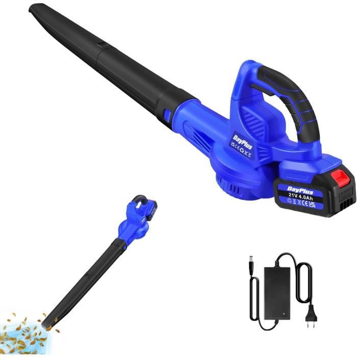 YIWENG Souffleur à feuilles sans fil avec batterie 2 en 1, 21 V, souffleur et aspirateur électrique sans fil, 63 km/h, petit souffleur portatif alimenté par batterie pour l'entretien de la pelouse YIWENG Souffleur à feuilles sans fil avec batterie 2 en 1, 21 V, souffleur et aspirateur électrique sans fil, 63 km/h, petit souffleur portatif alimenté par batterie pour l'entretien de la pelouse