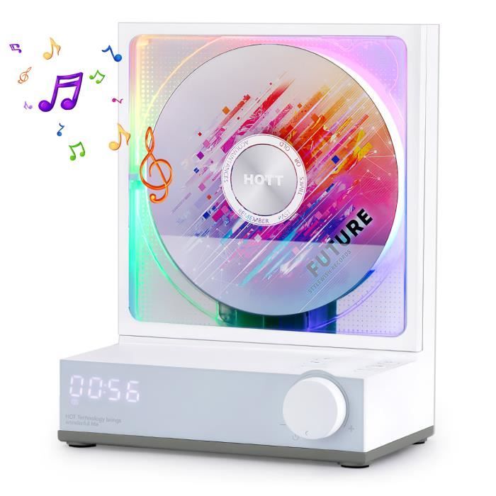 Lecteur cd portable, Lecteur CD chaud avec diapositive RVB, lecteur CD de  bureau, conception d'apparence unique, style transparent - Cdiscount TV Son  Photo