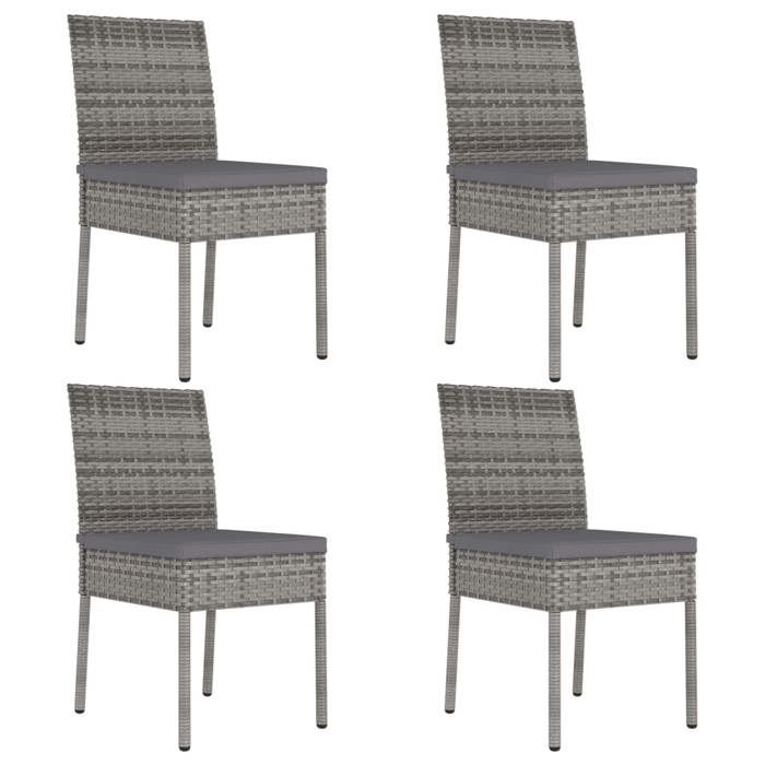 vidaXL 4x Chaises de Salle à Manger de Jardin Chaises à Dîner de Patio Sièges d'Extérieur Chaises de Repas Terrasse Résine 315109