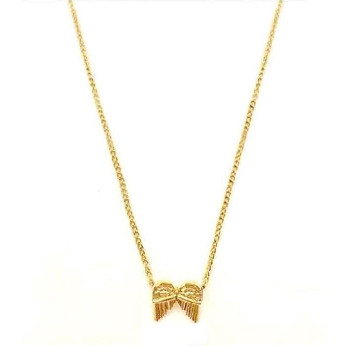 Collier Ras Du Cou Plaqué Or Jaune - Style Art Déco Vintage - Bijou Mode Femme - Occasion