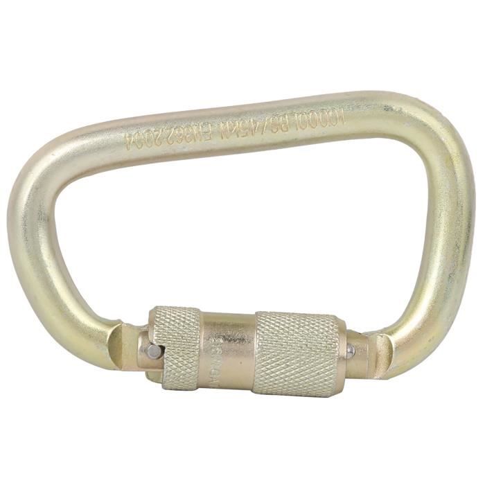 O Forme 25KN Boucle de securite en acier allie Mousqueton d'escalade