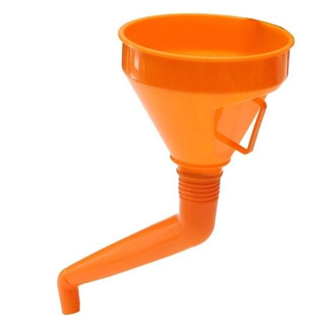 Entonnoirs Transmission Lot De 3 Entonnoirs Longs ZEPIQOR - Pour Huile Moteur, Transmission - Orange Entonnoirs Plastique Durable
