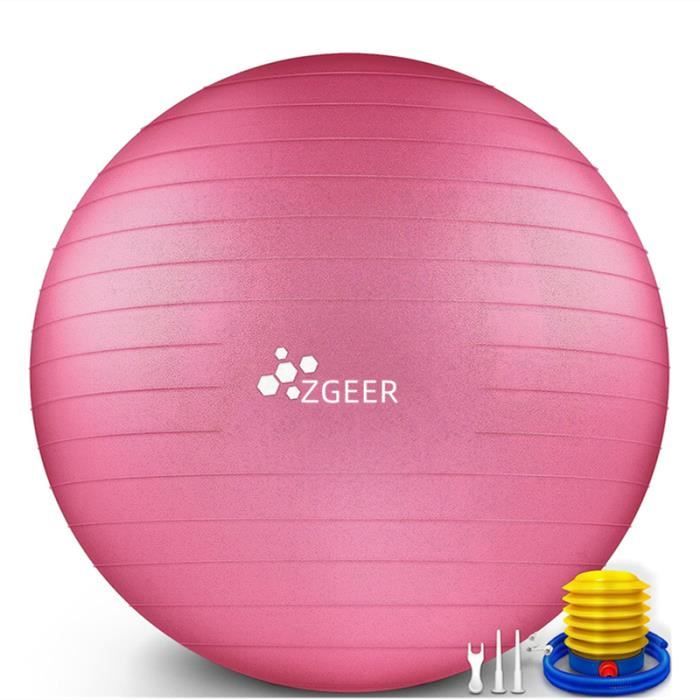 REEHUT - Ballon De Fitness / Yoga - 58-65 Cm, Vert Turquoise - Antidérapant, Supporte 499 Kg - Avec Pompe - Pour Gym, Grossesse, Rééducation - 5