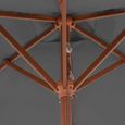 #8341 Parasol de Jardin avec mât Professionnel - Parasol déporté en bois 150 x 200 cm Anthracite Parfait-1