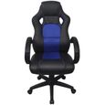 |Promotion| Fauteuil de Bureau "Rétro" | Fauteuil gamer Gaming Chaise de jeu en cuir artificiel Bleu &MP226004-1