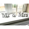 Activité-Signes de mariage Lettres Mr  Mrs Table De Fête Mariage Décoration - Blanc-1
