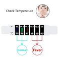 WF00974-1PCS Thermomètre frontal pour enfants Autocollant de température corporelle changeant de couleur LCD bébé-1