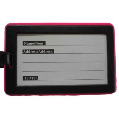 5 Pièces Noir Grand Pvc Étiquette Bagage Porte Etiquette Valise Voyage