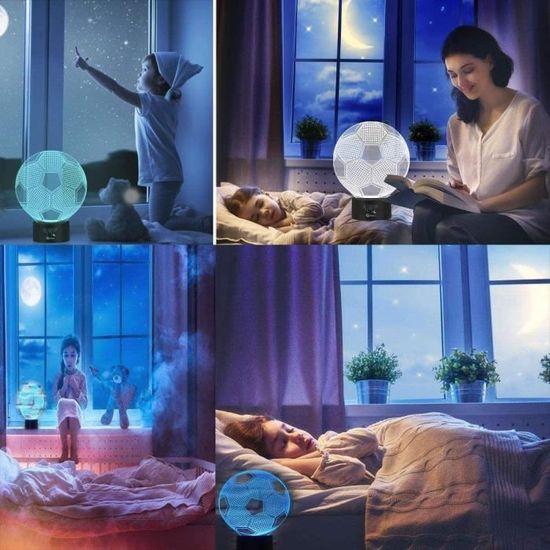 YTDZLTD Créatif 3D Bicyclette Nuit Lampe 16 Couleurs Changeantes Puissance USB Télécommande Contact Switch Lampe Décorative Illusion Optique LED Lampe De Table Anniversaire Noël Cadeau Enfants Jouets