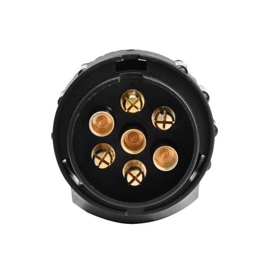 Adaptateur Prise Remorque 13 Broches Vers 2 Prises 7 Broches - 12V étanche, Pour Caravane, Camping-car, Utilitaire