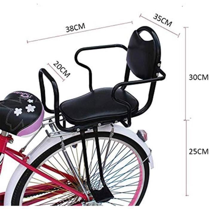 Haoxuesen Siege Enfant Velo, Siège Arrière Pour Vélo Adulte Avec Coussin D' Assise, Avec Ceintures De