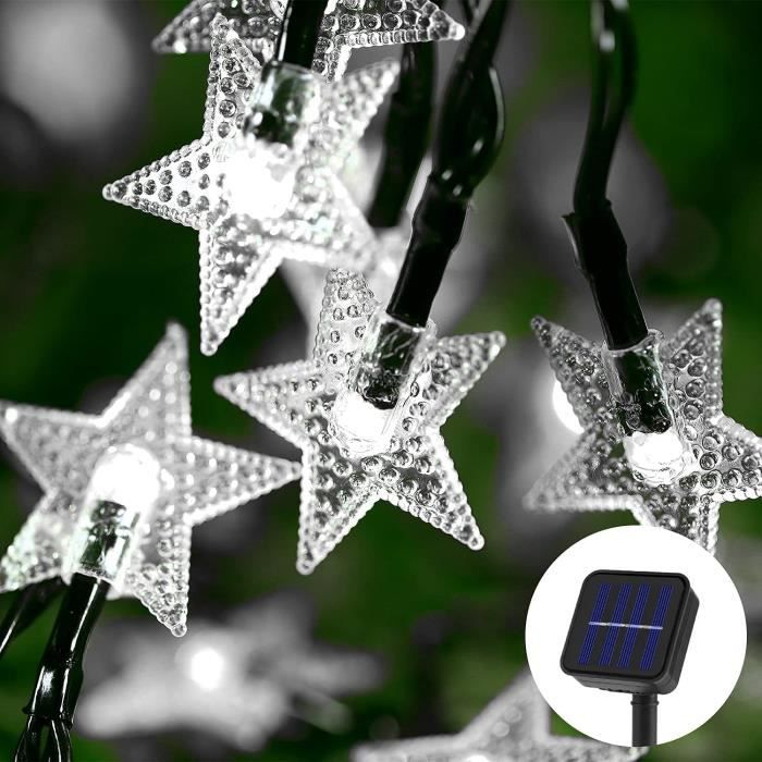 AUFUN 100M 1000 LED Guirlande Lumineuse extérieure, chaîne de Noël étanche  avec 8 modes d'éclairage, pour mariage, fête(Blanc chaud) - Cdiscount Maison