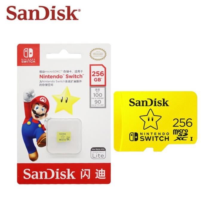 SanDisk – carte mémoire micro sd 256 go-128 go pour Nintendo