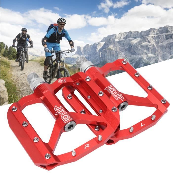 ROCKBROS Pédales de vélo de montagne - Pédales CNC antidérapantes et
