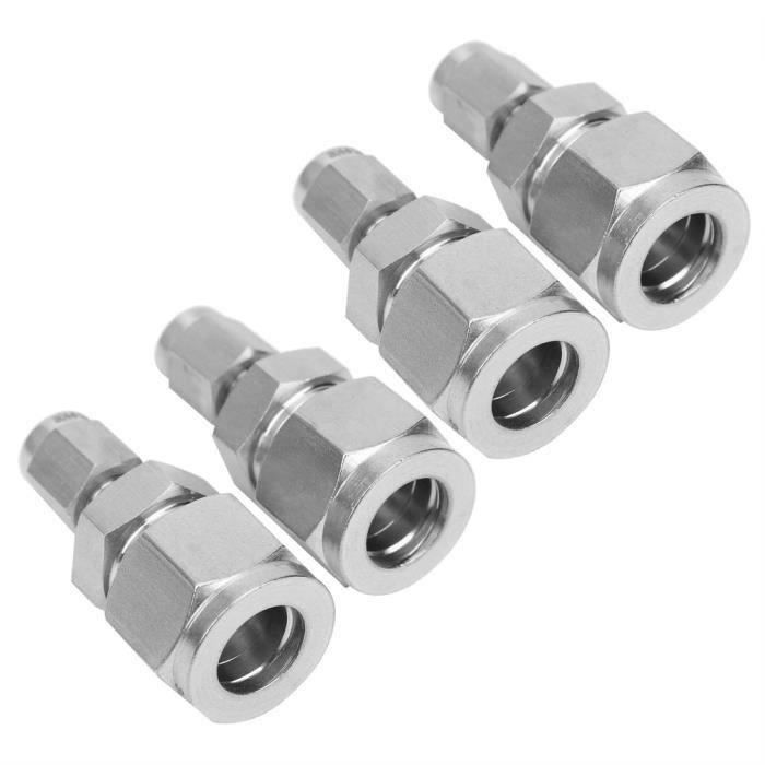 Raccord Droit à Compression – Tube 4 Mm X 6 Mm, Double Virole, Pour Air Ou Eau