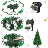 Sapin De Noël Artificiel Enneigé GIANTEX - 2,75 Mètres, Branches PVC Réalistes, Support Métal Stable, Facile à Assembler - 3