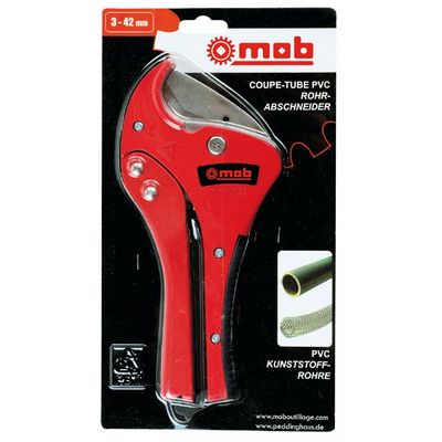 PINOZE Coupe-Tuyau PVC Professionnel à Cliquet – 3 Vitesses Réglables Jusqu'à 63 Mm – Lame SK5 Téflon Pour Coupes Netles Et Précises