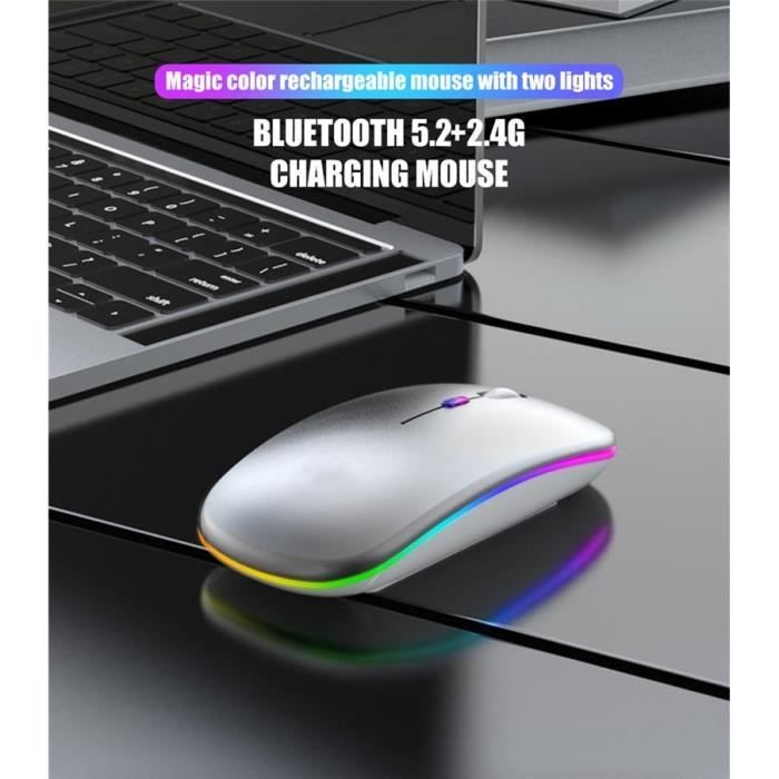 Universal - 2,4 g souris sans fil, rechargeable Bluetooth 5.0 Gaming  Optical Mouseï¼ˆblackï¼ ‰ - Souris - Rue du Commerce