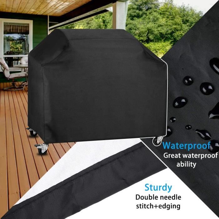 Housse Barbecue Extérieur Ronde 61x72cm - Protection Anti-UV Anti-Eau Oxford 210D
