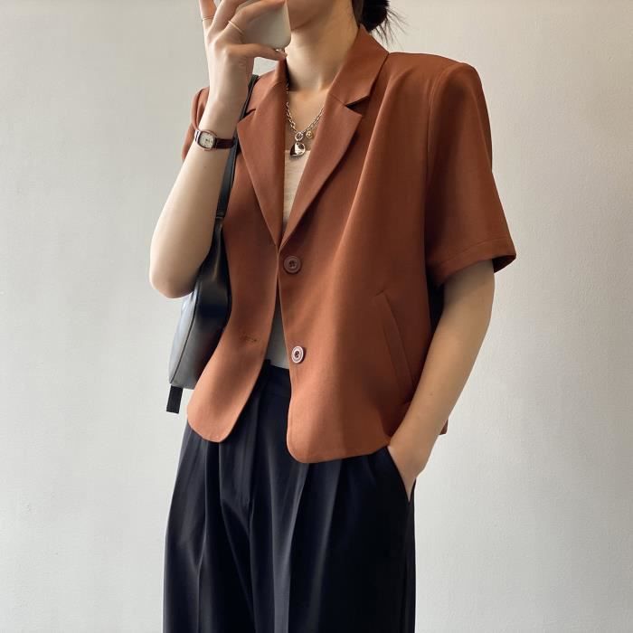 Veste manche courte sale femme