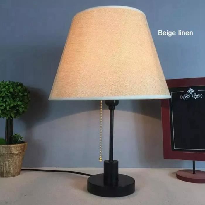 2x Lampes de chevet avec abat-jour anthracite Lampe de table bureau Moderne  Maison Déco intérieur hauteur 32 cm - Cdiscount Maison