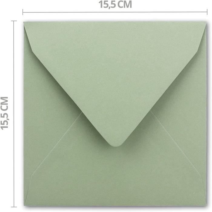 FarbenFroh by Gustav Neuser Lot de 50 enveloppes à lettre, carrées