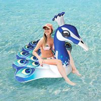 Bouée Gonflable XXL Chevauchable, Piscine Plage, Flotteur Deluxe182