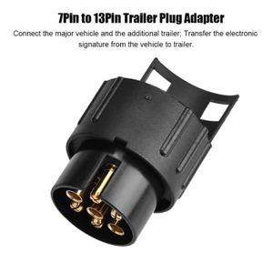 Adaptateur prise attelage 7 broches USA à 7 broches EU - Convertisseur remorque Adaptateur prise attelage 7 broches USA à 7 broches EU - Convertisseur remorque