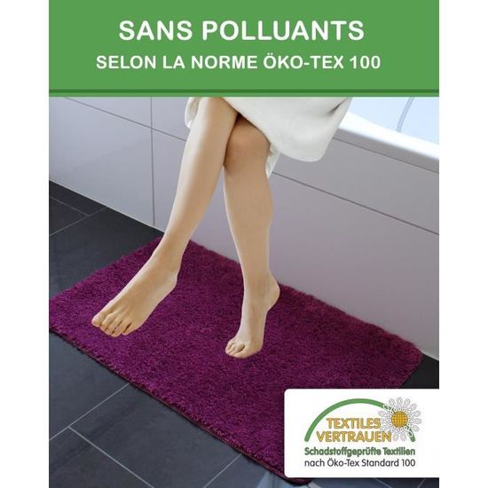 maison tapis de bain modernes d un epais salle de bain tapis unicolore tapis de bain en noir anti derapant