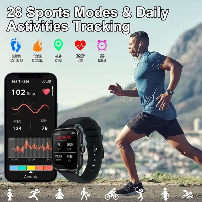 Montre sales connectée jogging